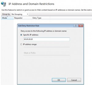 IPv4 Address and Domain Restrictions