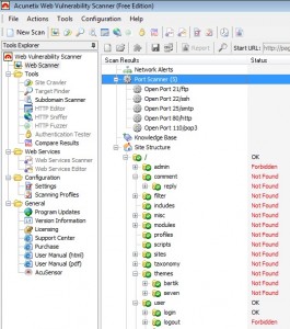 acunetix web vulnerability scanner