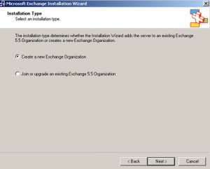 create exchange organization