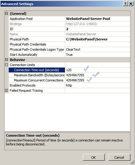 http connection timeout in IIS