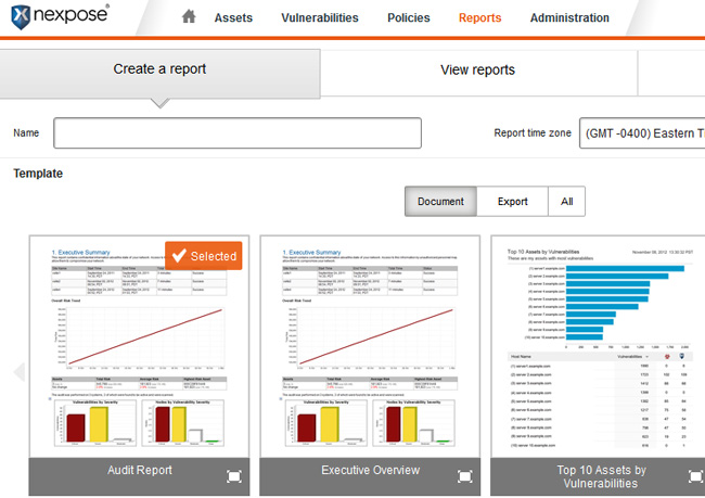 create vulnerablity report