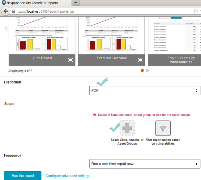 saving vulnerability report as pdf