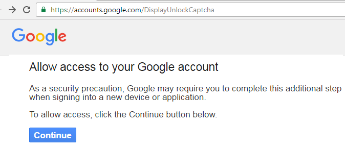 allow access to gmail account