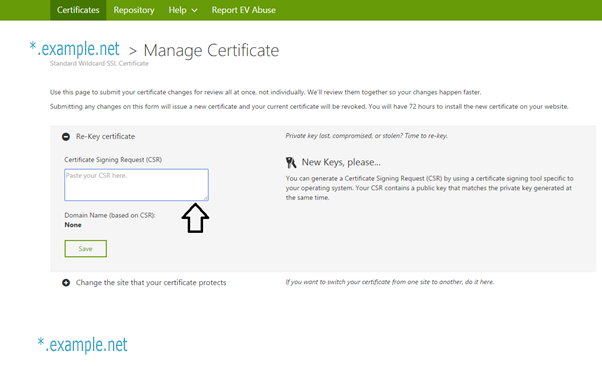 certificate signing request godaddy