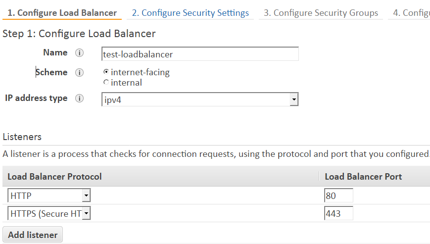 create an application load balancer in AWS