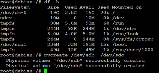 initialize a physical volume in linux